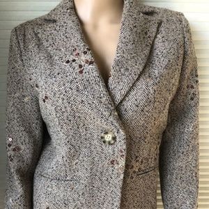 Jared Ross Brown Stylish Blazer/Jacket Size 6